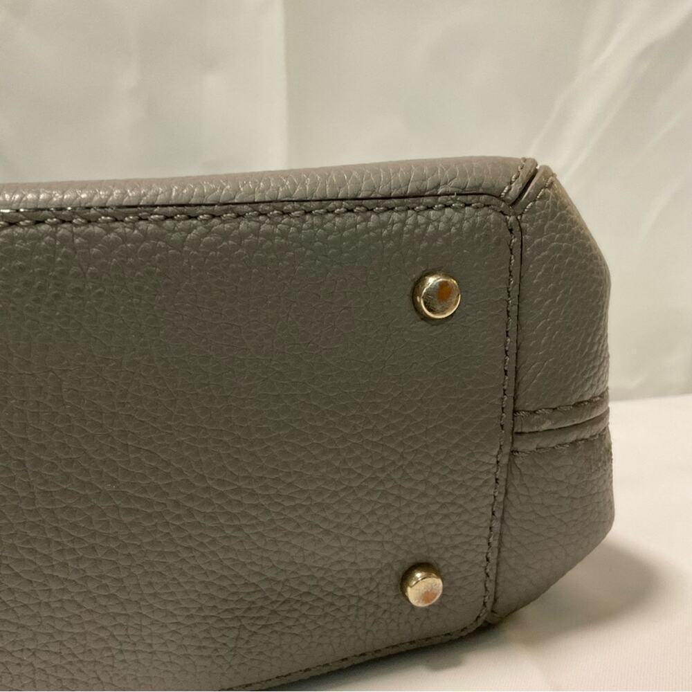 Kate Spade Jackson Street Lottie Leather Handbag Purse Crossbody Gray Classic - Picture 7 of 15